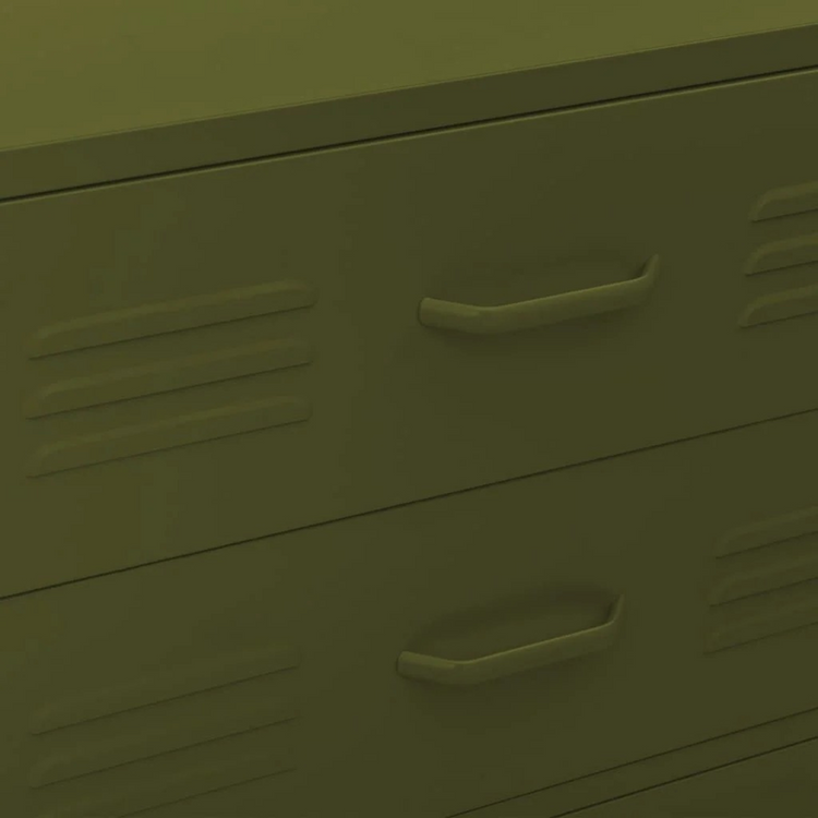 Chest of Drawers Olive Green 31.5"x13.8"x40" Steel