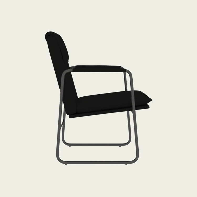 Lounge Chair Black 21.7"x25.2"x31.5" Faux Leather