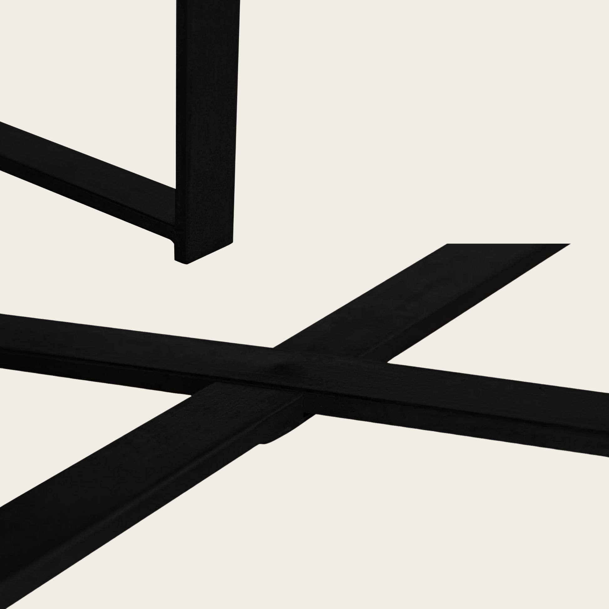 31.29"Modern Retro Splicing Round Coffee Table, Fir Wood Table Top with Black Cross Legs Base(Same SKU:W75770652)