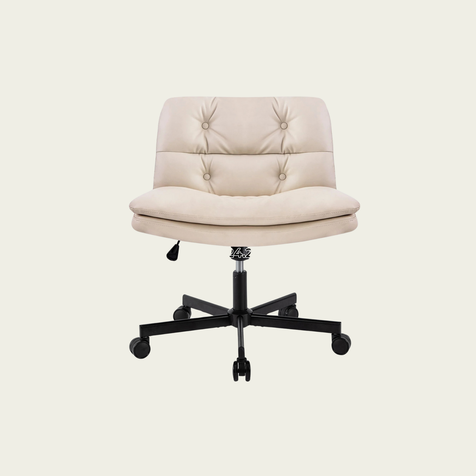 Large Size Swivel Home Office Desk Chair Armless Office Room Chair