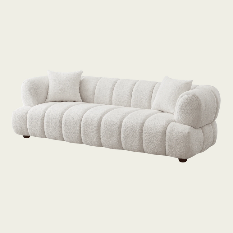 Jasmin 89.7'' Cream Boucle Sofa