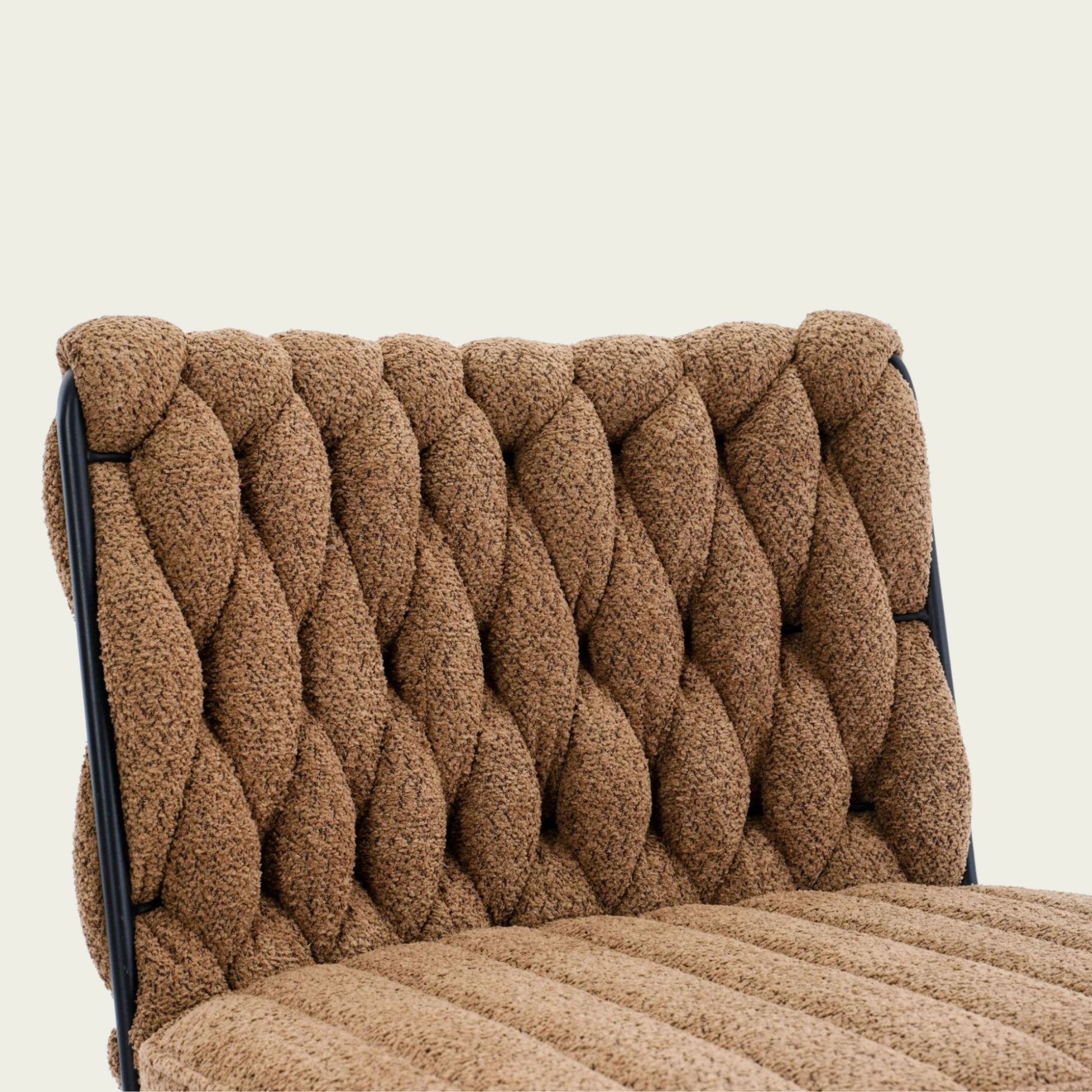 Armless Office Desk No Wheels,Living room chair, velvet cross-legged chair with back arms,for Bedroom, Living Room