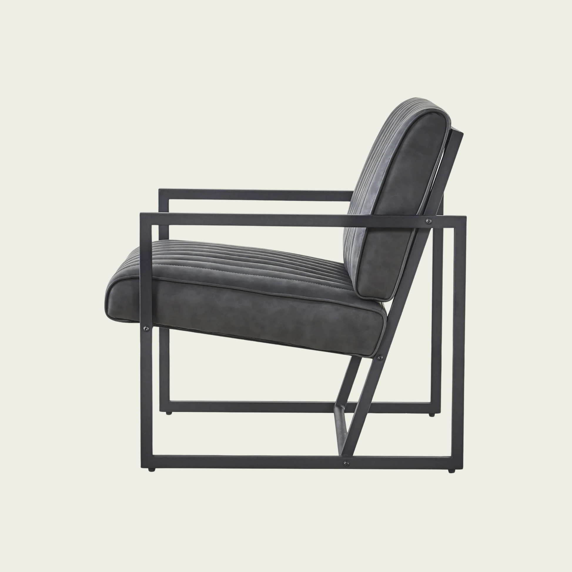 Modern design high quality PU(GREY)+ steel armchair, for Kitchen, Dining, Bedroom, Living Room