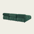 Modular Sectional Sofa, Button Tufted Designed and DIY Combination,L Shaped Couch with Reversible Ottoman, Green Velvet