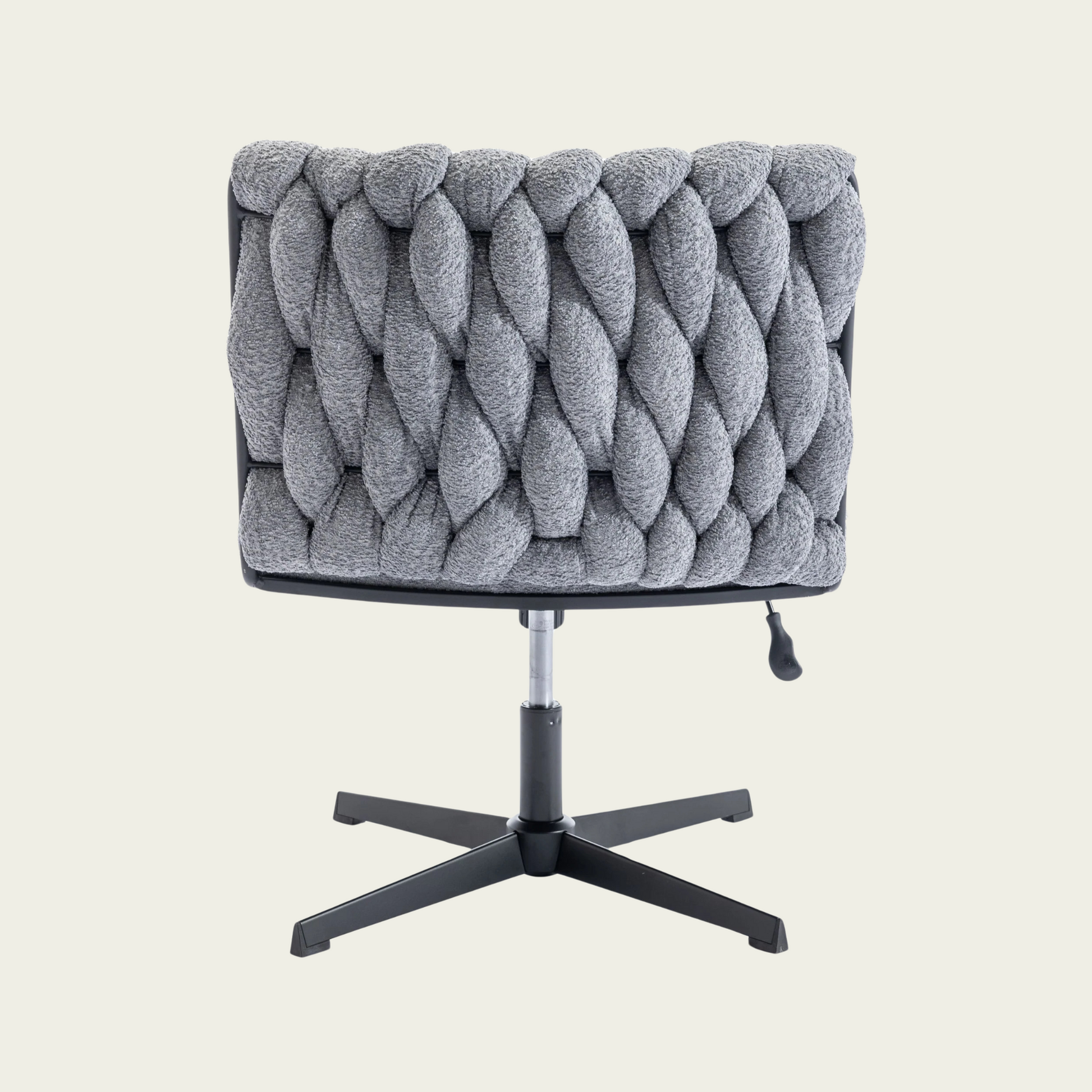 Armless Office Desk No Wheels,Living room chair, velvet cross-legged chair with back arms,for Bedroom, Living Room