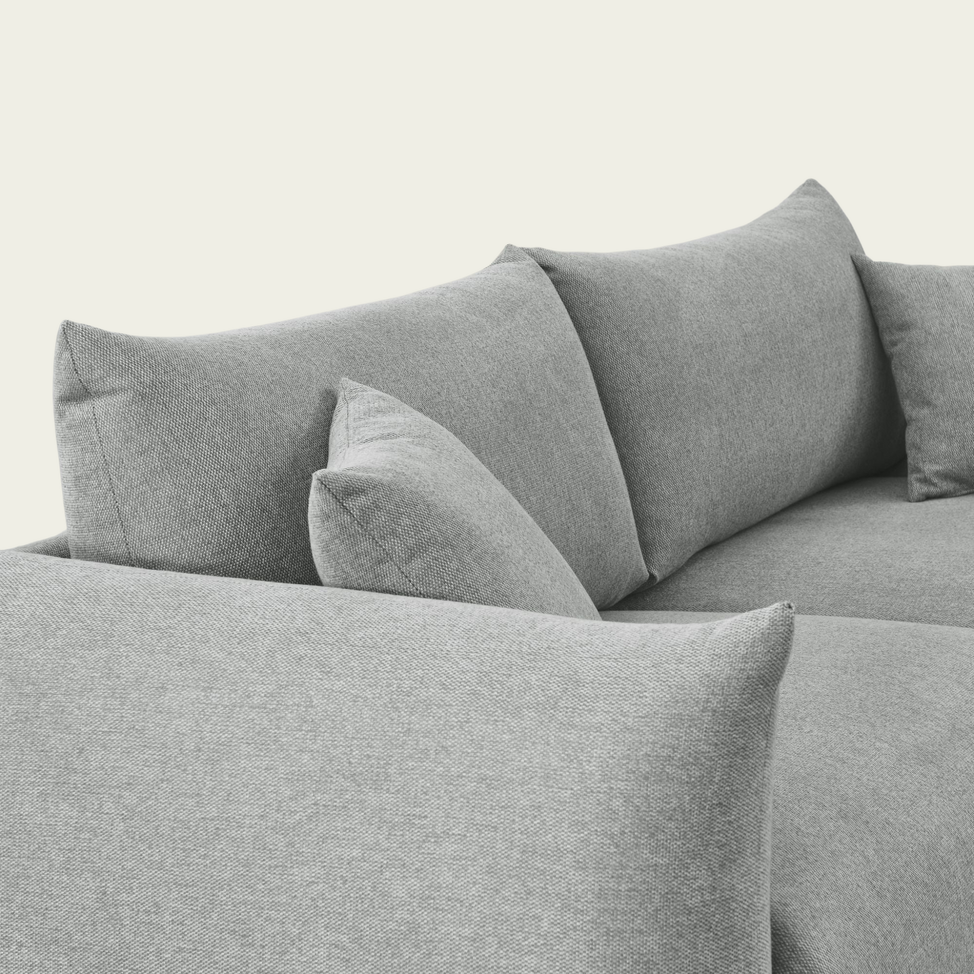 Modern Couch for Living Room Sofa,Solid Wood Frame and Stable Metal Legs, 2 Pillows, Sofa Furniture for Apartment