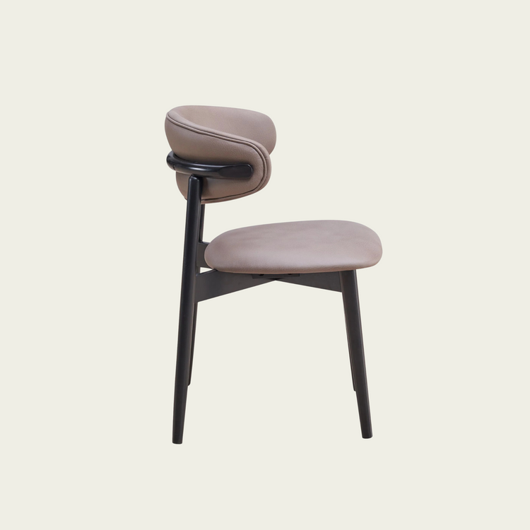 Grey and Black Padded Side Chair (Set of 2)