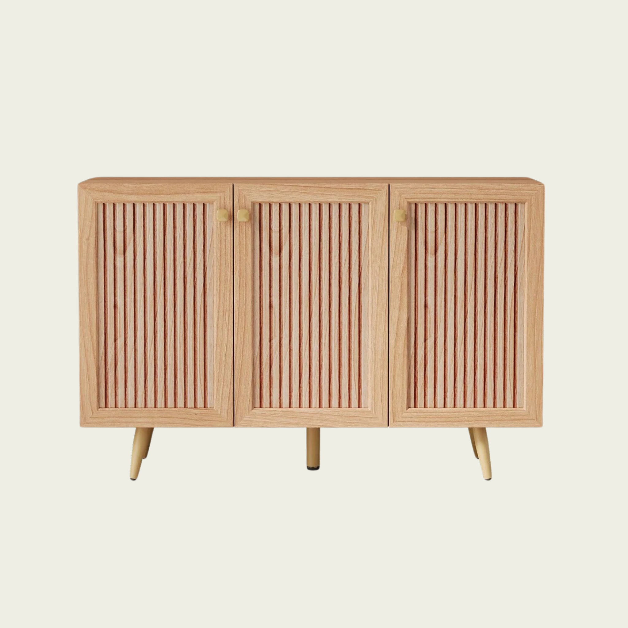 Storage Cabinet with Three Doors,Wood Sideboard Buffet Storage with Adjustable Shelf,Wood Coffee Bar Cabinet,Kitchen Buffet Cabinet Cupboard,46.85''w x 13.5''d x 30.7''h.