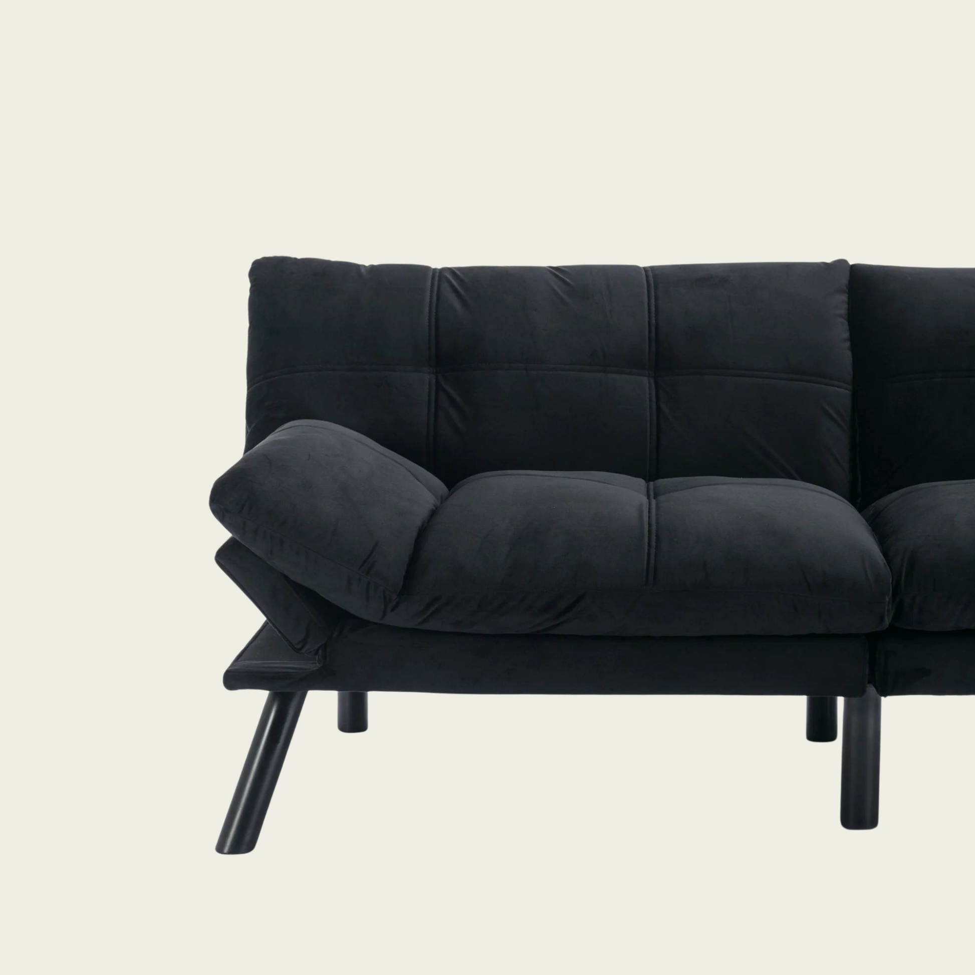 Black Convertible Folding Modern sofa Bed