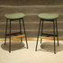 Modern Set of 2 Bar Stools Comfortable & Stylish Counter Height and Bar Height Bar Stools,Soft Fabric Upholstered, Backless for Kitchen, Dining Room Bar Chairs