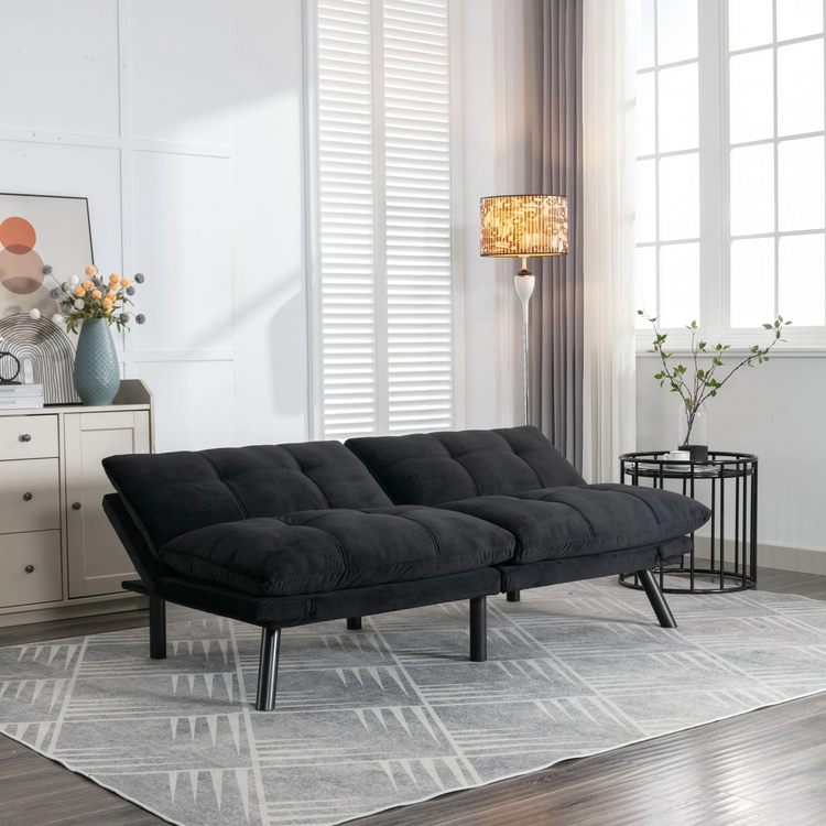 Black Convertible Folding Modern sofa Bed