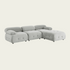 Modular Sectional Sofa, Button Tufted Designed and DIY Combination,L Shaped Couch with Reversible Ottoman, Grey Velvet