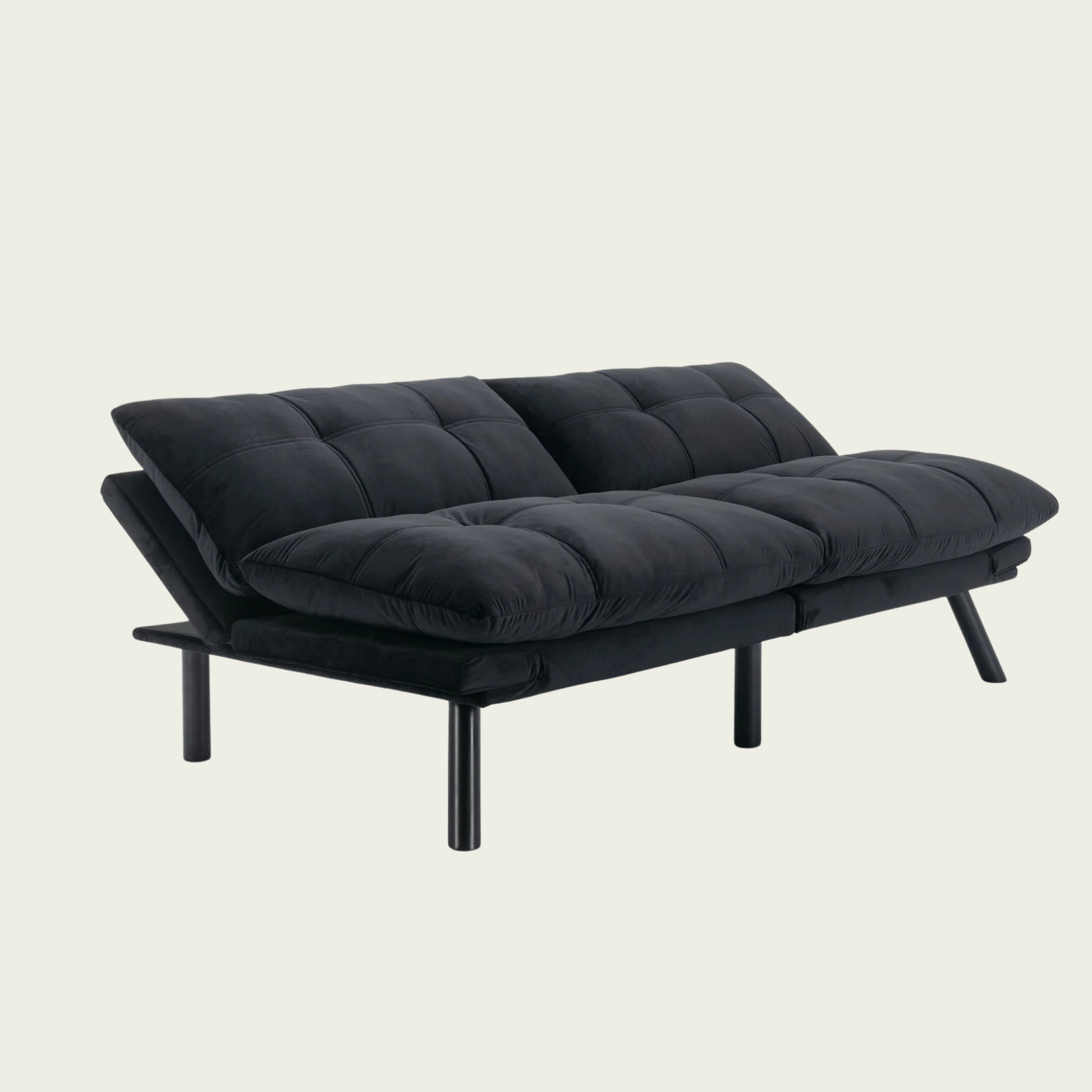 Black Convertible Folding Modern sofa Bed