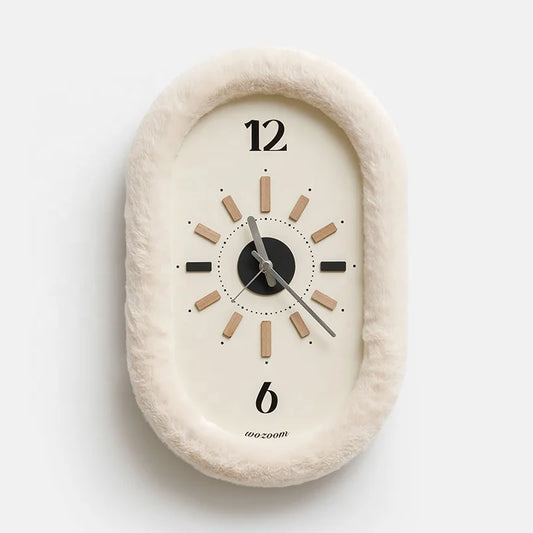 Retro Plush Countour Wall Clock